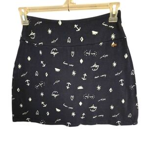 Yeezer Nautical Navy Skirt with White Sea Theme Designs